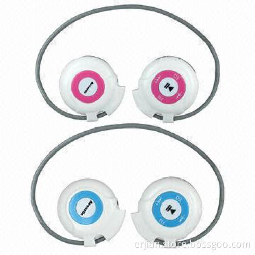 Mini Stereo Card Reader Headphone for Sport MP3, with MP3/FM Radio Functions